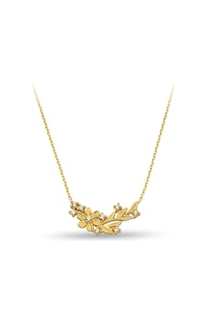 Manolya Çiçeği Kadın Altın Kolye Zk0395 Gold Manolya Çiçeği Kadın Altın Kolye Zk0395 Gold