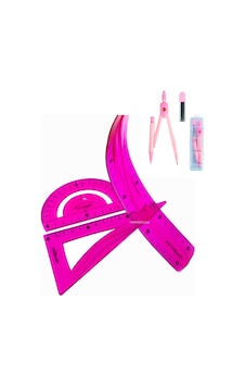 30 Cm Esnek Cetvel Takımı 4 Lü Set Cetvel,pergel,açıölçer Ve Metal 0,7 Uçlu Pergelli Set Pembe 30 Cm Esnek Cetvel Takımı 4 Lü Set Cetvel,pergel,açıölçer Ve Metal 0,7 Uçlu Pergelli Set Pembe