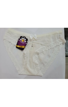 Papatya Tül Dantel Kadın Slip Külot V52 Krem Papatya Tül Dantel Kadın Slip Külot V52 Krem