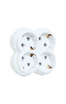 4lü Golyat Fiş, Dörtlü Topraklı Priz Çoklayıcı Fiş, 16a 250 Volt, Max 3600 Watt Beyaz Standart 4lü Golyat Fiş, Dörtlü Topraklı Priz Çoklayıcı Fiş, 16a 250 Volt, Max 3600 Watt Beyaz Standart