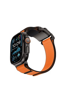 Watch 42mm Uyumlu Mohseven İwatch Mecha Sport Hasır Kordon Siyah-turuncu Watch 42mm Uyumlu Mohseven İwatch Mecha Sport Hasır Kordon Siyah-turuncu
