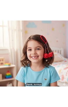 Kırmızı Gül Detaylı Saç Toplama Tokası Diğer Kırmızı Gül Detaylı Saç Toplama Tokası Diğer