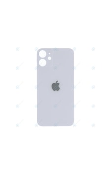 Apple Uyumlu iPhone 12 Mini Logolu Arka Pil Batarya Kapağı - Lens Hariç Beyaz