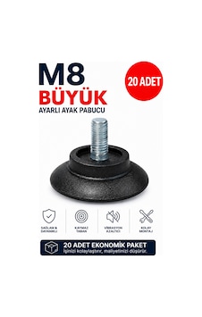 Usta Mekan Büyük Bingo Ayak Vidalı Sehpa, Masa Ayak Metrik 8 20 Adet Siyah Usta Mekan Büyük Bingo Ayak Vidalı Sehpa, Masa Ayak Metrik 8 20 Adet Siyah