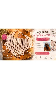 Bandana Pul Detaylı Açık Krem Bandana Pul Detaylı Açık Krem