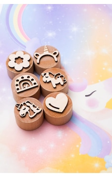 Unicorn Ahşap Damga Set - 6 Adet