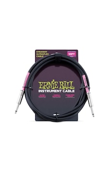 Ernıe Ball P06048 Düz-Düz Siyah 3Mt Enstrüman Kablosu Ernıe Ball P06048 Düz-Düz Siyah 3Mt Enstrüman Kablosu