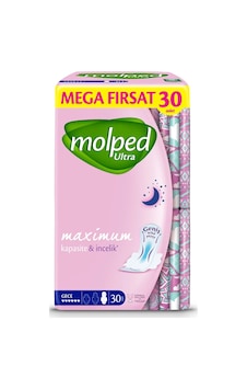 Molped Ultra Anatomik Mega Fırsat Ped Gece 30x4 120 Adet Molped Ultra Anatomik Mega Fırsat Ped Gece 30x4 120 Adet
