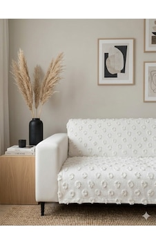 Ponpon Koltuk Örtüsü Ekru 180 X 240 Krem Ponpon Koltuk Örtüsü Ekru 180 X 240 Krem