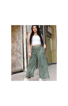 Duygu Altıntaş Kadın Yüksek Bel Lastikli Geniş Paça Cep Detaylı Premium Yıkanmış Efektli Pantolon Haki - 932455634 Haki - 932455634 Haki Duygu Altıntaş Kadın Yüksek Bel Lastikli Geniş Paça Cep Detaylı Premium Yıkanmış Efektli Pantolon Haki - 932455634 Haki - 932455634 Haki