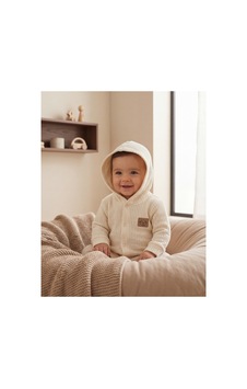 Minory Baby - %100 Pamuk Hırka Waffle Kumaş Bej Bej Minory Baby - %100 Pamuk Hırka Waffle Kumaş Bej Bej