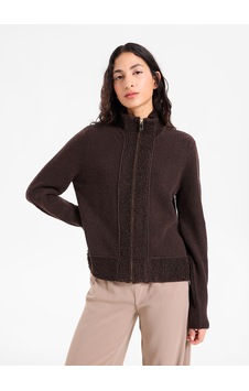 Fabrika F6wl-hrk0048 Kahve Kadın Dik Yaka Fitilli Regular Fit Triko Hırka Fabrika F6wl-hrk0048 Kahve Kadın Dik Yaka Fitilli Regular Fit Triko Hırka
