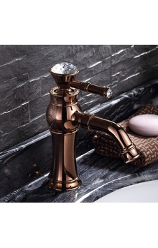 Banyo Lavabo Bataryası Rose Taşlı Banyo Lavabo Bataryası Rose Taşlı