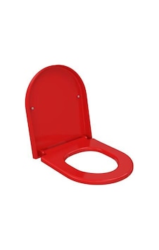 Bocchi - Pure S Yavaş Kapanır Duroplast Klozet Kapağı Parlak Kırmızı - A0302-019 Diğer Bocchi - Pure S Yavaş Kapanır Duroplast Klozet Kapağı Parlak Kırmızı - A0302-019 Diğer