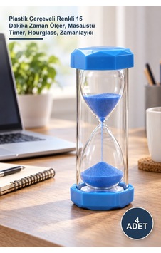 4 Adet Kum Saati Plastik Çerçeveli Renkli 15 Dakika Zaman Ölçer, Masaüstü Timer, Hourglass, Zamanlayıcı 4 Adet Kum Saati Plastik Çerçeveli Renkli 15 Dakika Zaman Ölçer, Masaüstü Timer, Hourglass, Zamanlayıcı