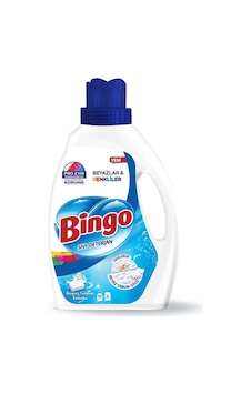 Bingo Beyazlar ve Renkliler için Beyaz Sabun Kokulu Sıvı Çamaşır Deterjanı 2600 ML Bingo Beyazlar ve Renkliler için Beyaz Sabun Kokulu Sıvı Çamaşır Deterjanı 2600 ML