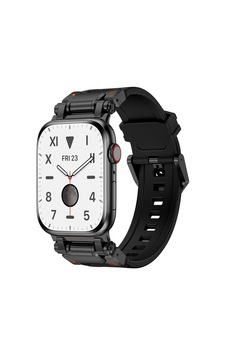 Watch 7 45mm Mkst- Krd-101 Titanyum Metal Başlıklı Silikon Kordon-siyah Watch 7 45mm Mkst- Krd-101 Titanyum Metal Başlıklı Silikon Kordon-siyah