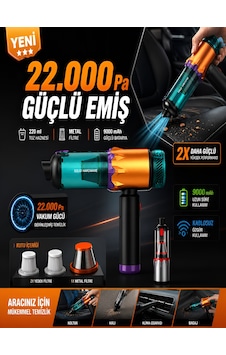 22000pa 220w Ultra Güçlü 9000mah Kablosuz Araç İçi Süpürge Metal Filtreli 220ml Şarjlı Mini 22000pa 220w Ultra Güçlü 9000mah Kablosuz Araç İçi Süpürge Metal Filtreli 220ml Şarjlı Mini