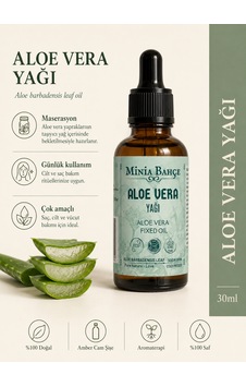 Minia Bahçe Aloe Vera Yağı Soğuk Sıkım Sabit Yağ 30 ML