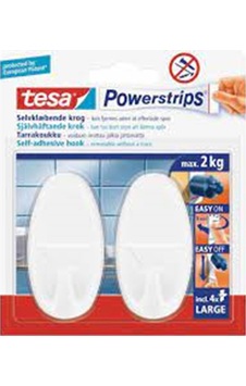 Tesa Powerstrips 2 Kg Taşıma Kapasiteli 2 Li Oval L Boy Askılık 5