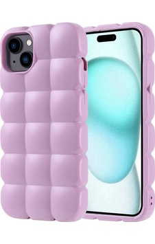 Apple Uyumlu iPhone 15 Plus Kılıf Parlak Esnek Silikon Zore Dom Dom Kapak Lila Apple Uyumlu iPhone 15 Plus Kılıf Parlak Esnek Silikon Zore Dom Dom Kapak Lila