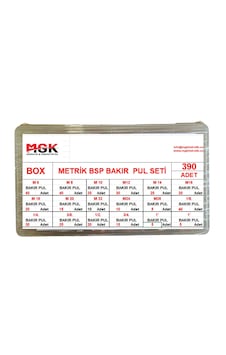 Mgk Bakır Pul Seti Metrik+bsp 390 Adet Mgk Bakır Pul Seti Metrik+bsp 390 Adet