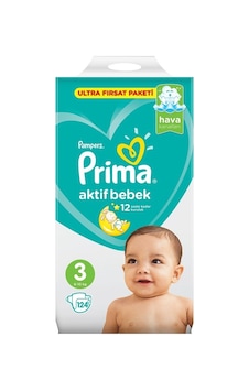 Prima Pampers Aktif Bebek Bezi 6-10 Kg 3 Numara 2 X 62 124 Adet 3 Numara Prima Pampers Aktif Bebek Bezi 6-10 Kg 3 Numara 2 X 62 124 Adet 3 Numara