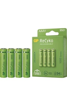 Gp Recyko 950 Mah Aaa 4'lü Şarjlı İnce Kalem Pil Gp100aaahce-2eb4 Gprhc103e001 Gp Recyko 950 Mah Aaa 4'lü Şarjlı İnce Kalem Pil Gp100aaahce-2eb4 Gprhc103e001