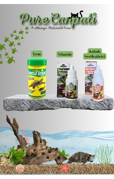 Kaplumbağa Temel Bakım Seti Yem + Vitamin + Kabuk Güçlendirici Kaplumbağa Temel Bakım Seti Yem + Vitamin + Kabuk Güçlendirici