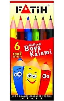 Fatih Kuru Boya 6 Renk Yarım Boy Çok Renkli