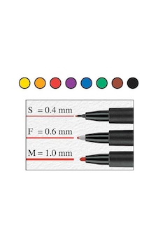 Multimark Permanent Asetat Kalemi 0.4 S 3 Renk Çok Renkli Multimark Permanent Asetat Kalemi 0.4 S 3 Renk Çok Renkli