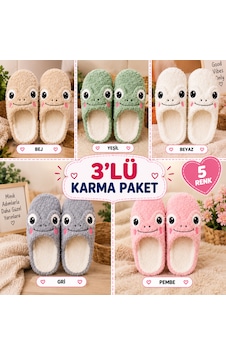 Moon Cloud Karma Peluş Terlik Pofuduk Sıcak Tutan Ev Terlik Çeyizlik - Hediyelik Zyn296 Karışık Moon Cloud Karma Peluş Terlik Pofuduk Sıcak Tutan Ev Terlik Çeyizlik - Hediyelik Zyn296 Karışık