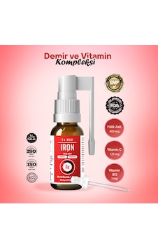 Fe-Max Fe + Folic Acid + B12 + Vitamin C Damla ve Sprey 20 ML