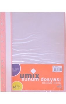 Umix Delikli Sunum Dosyası Toz Pembe 10lu Umix Delikli Sunum Dosyası Toz Pembe 10lu