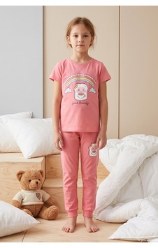 Remsa Kız Çocuk Kısa Kol Baskılı Penye Pijama Takımı 2647 Mercan01 Mercan Remsa Kız Çocuk Kısa Kol Baskılı Penye Pijama Takımı 2647 Mercan01 Mercan