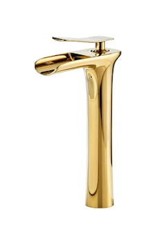 Edge Uzun Lavabo Bataryası Parlak Altın Füme - Siyah