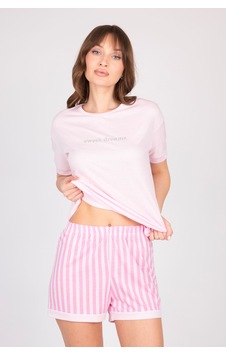 Burcumay Kadın Taş Detaylı Pembe Şortlu Yazlık Pijama Takımı Pembe Burcumay Kadın Taş Detaylı Pembe Şortlu Yazlık Pijama Takımı Pembe