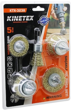 5pcs Saçaklı Çelik Tel - Çanak Fırça Seti Ktx-3238 5492 5pcs Saçaklı Çelik Tel - Çanak Fırça Seti Ktx-3238 5492