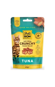 Delibon Cruncy İçi Dolgulu Ödül Bisküvisi - Tunalı 60gr Delibon Cruncy İçi Dolgulu Ödül Bisküvisi - Tunalı 60gr