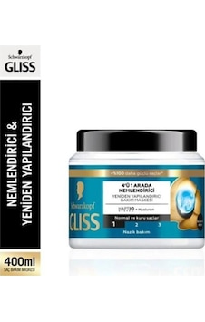 Gliss 4'ü 1 Arada Nemlendirici & Yeniden Yapılandırıcı Saç Bakım Maskesi 400 ML Gliss 4'ü 1 Arada Nemlendirici & Yeniden Yapılandırıcı Saç Bakım Maskesi 400 ML