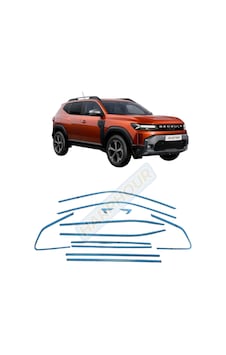 Renault Duster 2024 + Uyumlu Krom Cam Çerçeve 12 Parça Sağ Sol Alt Üst Tam Tur Paslanmaz Çelik Renault Duster 2024 + Uyumlu Krom Cam Çerçeve 12 Parça Sağ Sol Alt Üst Tam Tur Paslanmaz Çelik