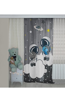 Astronot Bip194 Çift Kanat Çocuk Odası Fon Perde Astronot Bip194 Çift Kanat Çocuk Odası Fon Perde