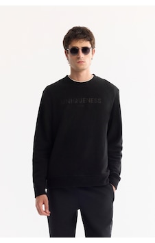 Avva Erkek Siyah Bisiklet Yaka Soft Touch Baskılı Polar Regular Fit Sweatshirt A52y1269 Avva Erkek Siyah Bisiklet Yaka Soft Touch Baskılı Polar Regular Fit Sweatshirt A52y1269