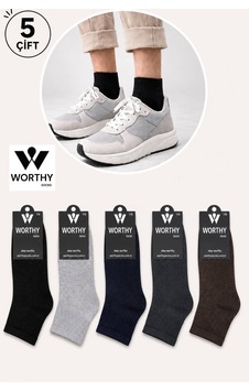 Worthy Socks 5'li Erkek Pamuklu Patik Bilek Çorap Çok Renkli Worthy Socks 5'li Erkek Pamuklu Patik Bilek Çorap Çok Renkli