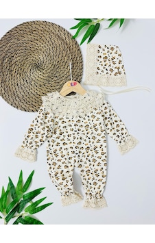 Alpbebe Laos Fisto Detaylı Leopar Desen Arkadan Çıtçıtlı Mevsimlik Tulum Set - Krem Krem Alpbebe Laos Fisto Detaylı Leopar Desen Arkadan Çıtçıtlı Mevsimlik Tulum Set - Krem Krem