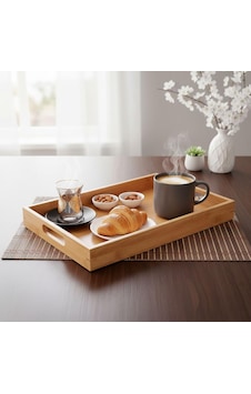 Deconox Bambu Dikdörtgen Sunum Tepsi, Bambu Sofra Tepsisi, Çay Tesisi 35cmx25cmx6cm 1.5 L Deconox Bambu Dikdörtgen Sunum Tepsi, Bambu Sofra Tepsisi, Çay Tesisi 35cmx25cmx6cm 1.5 L