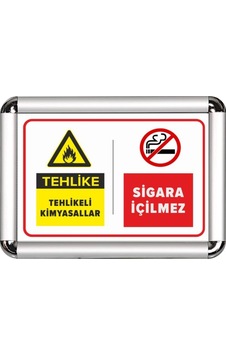 Tehlikeli Kimyasallar A3 Cerceveli Uyarı Ve Yönlendirme Levhası