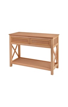 Çapraz Dresuar 110 Cm Ham & Cilasız Ceviz