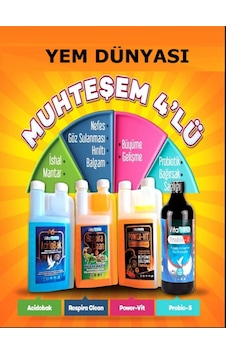 Vita Turka 4'lü Kanatlı Bakım Seti Hırıltı, , Probiyotik Ve Vitamin Takviyesi 4x500 Ml