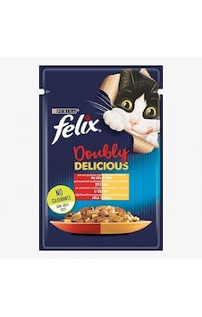 Purina Felix Çifte Lezzet Sığır Etli ve Tavuklu Konserve Yetişkin Kedi Maması 26 x 85 G Purina Felix Çifte Lezzet Sığır Etli ve Tavuklu Konserve Yetişkin Kedi Maması 26 x 85 G